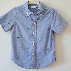 Janie and Jack Palm Tree button up top